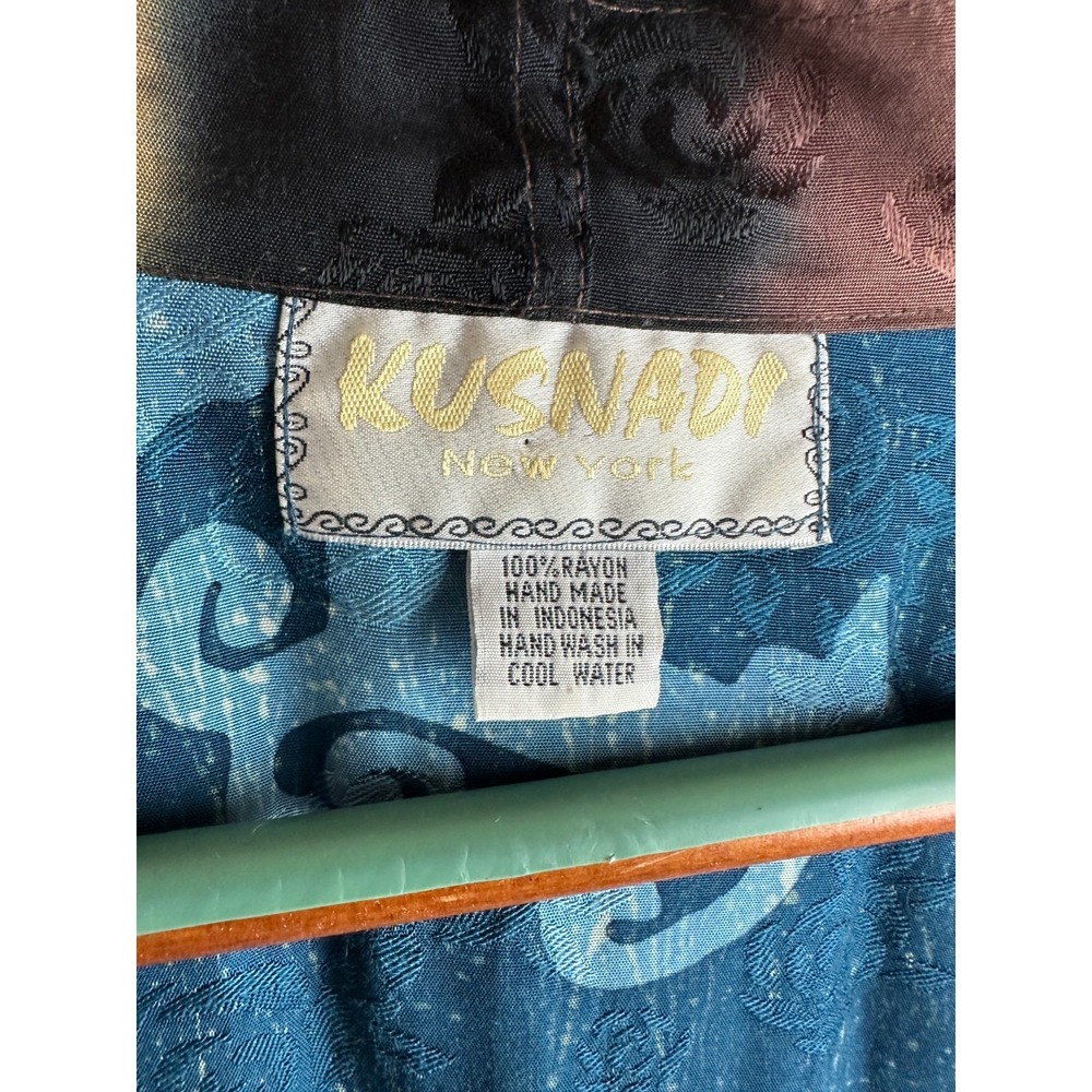 Kusnadi NY Floral Jacquard Kimono Open Cardigan One Size OS Hippie Artsy *Flawed - Picture 11 of 16